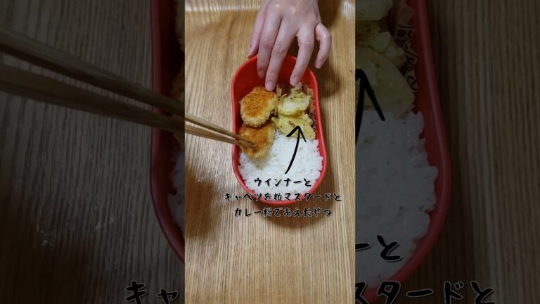 【ある日のお弁当】白身魚のフライと色々【#2】 #shorts