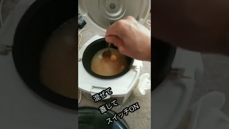【閲覧注意】炊飯器でガーリックライス🍚　#shorts 　#炊飯器レシピ　　#ガーリックライス