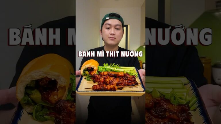 Bánh Mì Thịt Xiên Nướng - Quá Dễ  #khangởnhà #shorts #cooking #amthuc #nauan #food #monngon