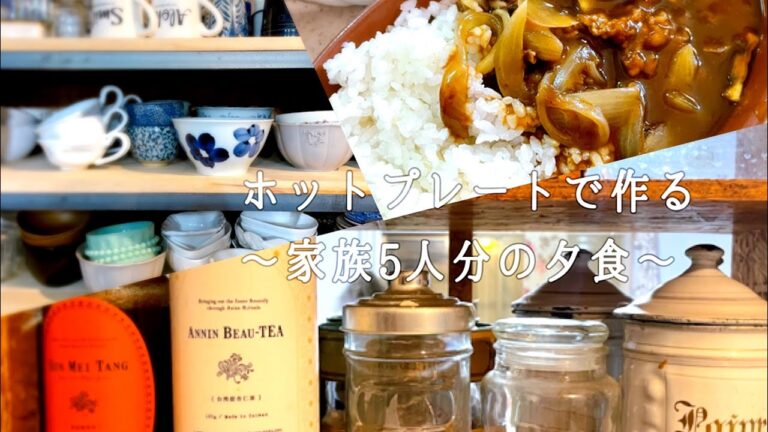 【家族5人分の夕食♯1】ホットプレートで作る家族5人分の夕食〜ハヤシライス〜