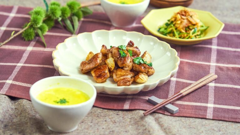 鶏肉と里芋のハニーマスタード焼き