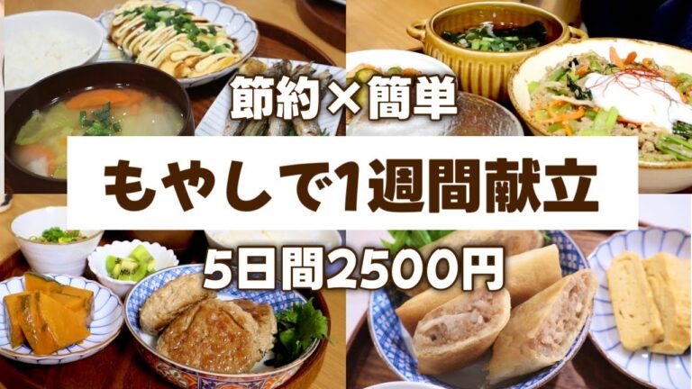【4人家族の夜ご飯】もやしメイン！栄養満点！家族が喜ぶ夜ご飯レシピ【簡単レシピ/2歳児2人/ワーママ/野菜たっぷり/食費4万】
