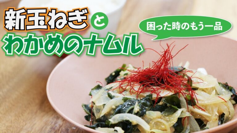 【最強おかず】ご飯が止まらない！新玉ねぎとわかめのナムルの作り方