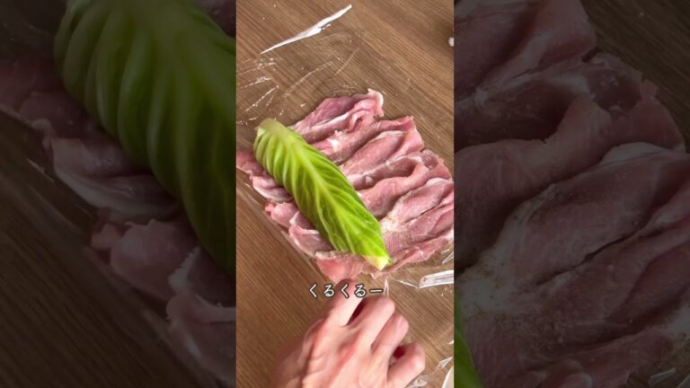 ＼ヘルシーなのにおいしすぎ! ／キャベツのレンチン肉巻き