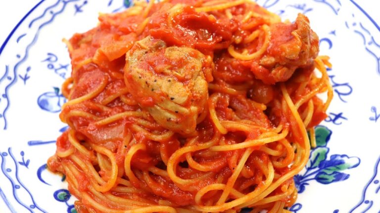 トマトのパスタ、白菜と揚げの煮浸し【料理】