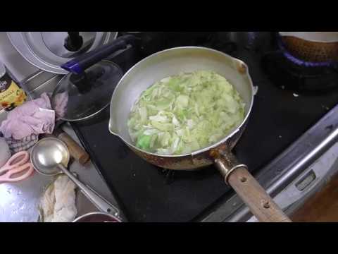 幸運な病のレシピ（ 1447 ）夜：焼き鳥、キャベツと豚バラシャブ肉のスープ