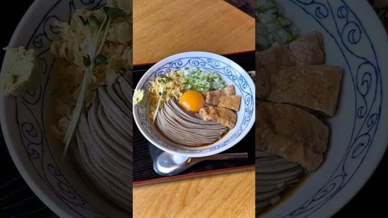 千葉で1番美しい麺線の冷やしたぬきそば🍜【千葉 たぬきときたね】