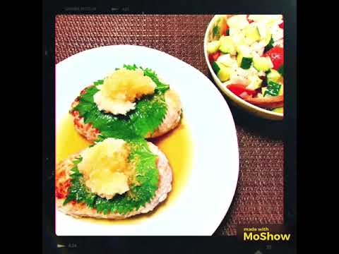 豆腐ハンバーグとサラダ