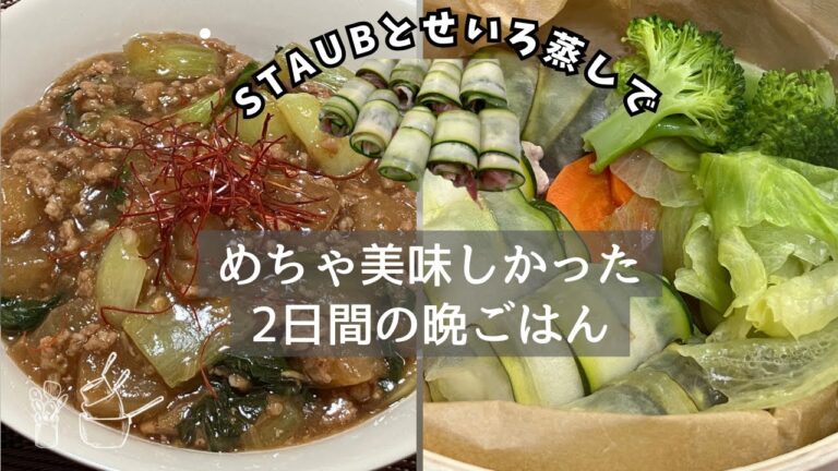 大好評だった晩ごはん/麻婆大根/ズッキーニと豚肉のせいろ蒸し