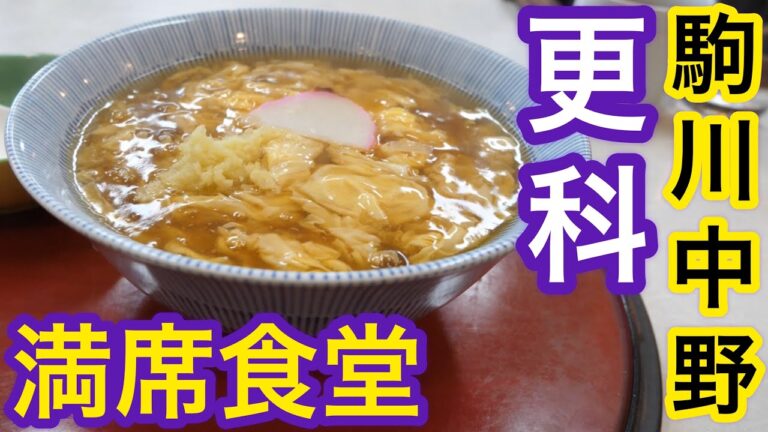 【開店と同時に満員御礼！】【絶品うどん出汁・日替わり¥550】[Old Japanese dining room]【私は毎日通ってるよ】【創業から半世紀・駒川・更科】4K  #孤独のグルメ　#晩酌