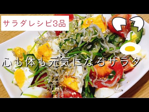 野菜を食べて元気な体に【野菜サラダ】鉄分・カルシウムたっぷり！絶品サラダ