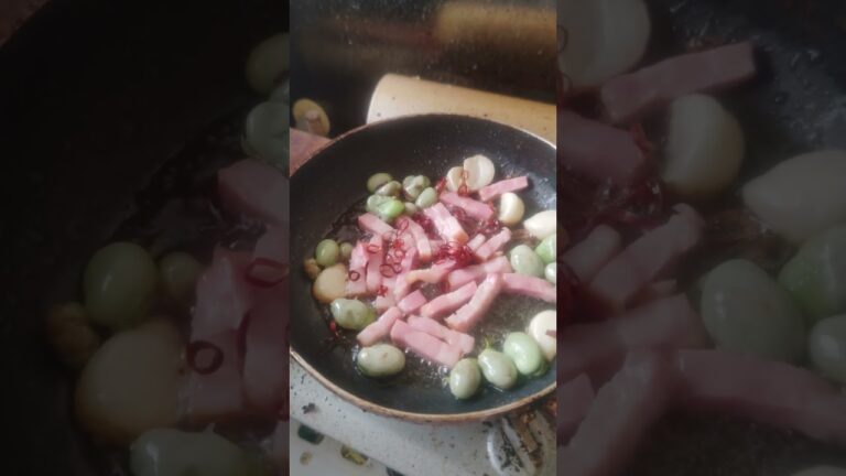 そら豆とベーコンのアーリオオーリオエペペロンチーノ