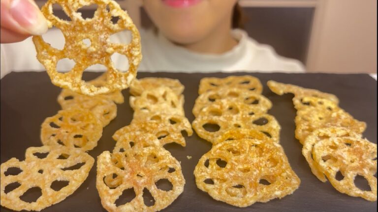 【ASMR】れんこんチップス【咀嚼音/Mukbang/Eating Sounds】