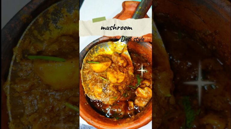 mushroom masala, in desi style , #shorts
