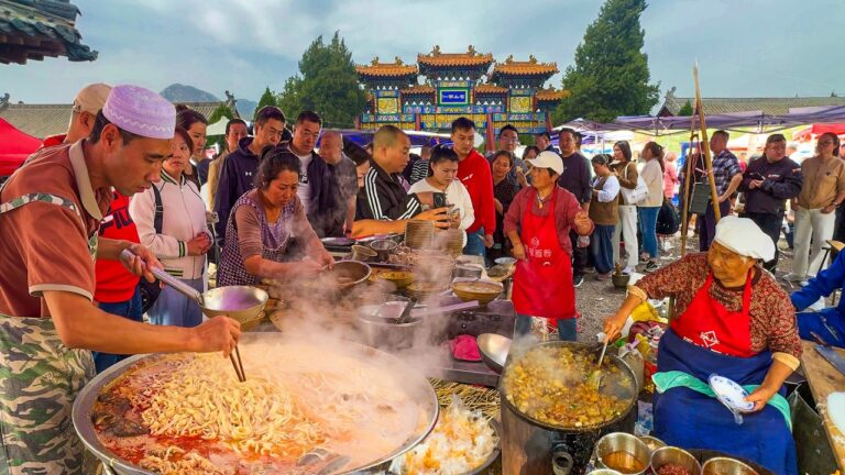 驚人的飛餅技能！ 2小時不間斷，看最精彩中國河南集市美食大合集！