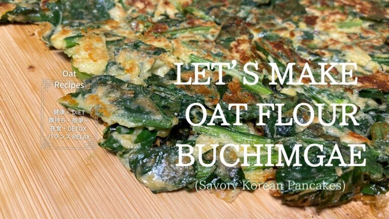 [Buchimgae]美味です☆オートミールレシピ！ほうれん草とチーズのオートミールチヂミ