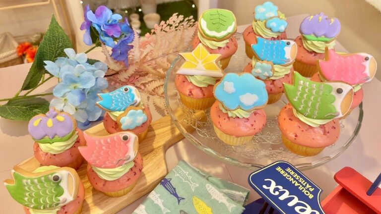 【こどもの日】端午の節句におすすめのカップケーキ、鯉のぼりのアイシングクッキー付き