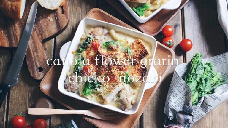 グラタンも春コーデ♡菜の花を使ってパンdeグラタン♡**