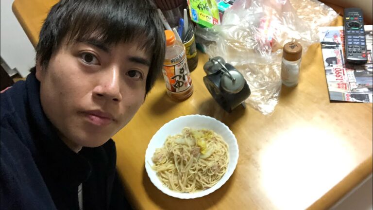 【ASMR】【大食い】和風ツナパスタ3人前400円【節約】