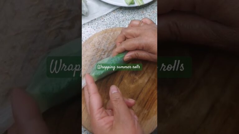 wrapping summer rolls #food #viralvideo #youtubeshorts #shorts