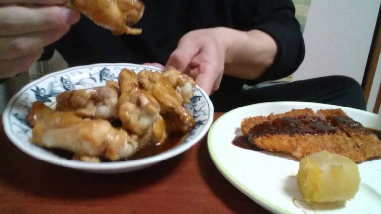 【めし動画】鶏手羽元の生姜焼き 謎のさつま芋 肉屋のとんかつ