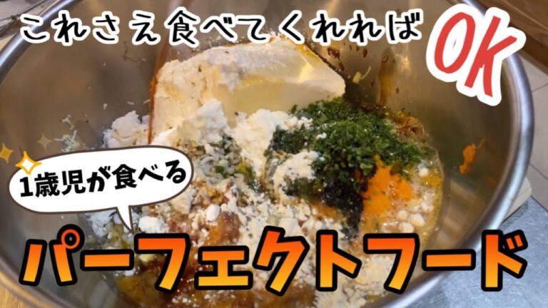 【1歳児のご飯】これ食べてくれればOK/パーフェクトフードを紹介/といってもただのお好み焼き作るだけの動画　Perfect food for 1 year old