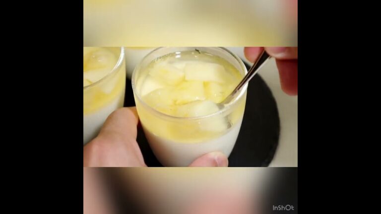 桃のゼリーとヨーグルトミルクプリン　#shorts