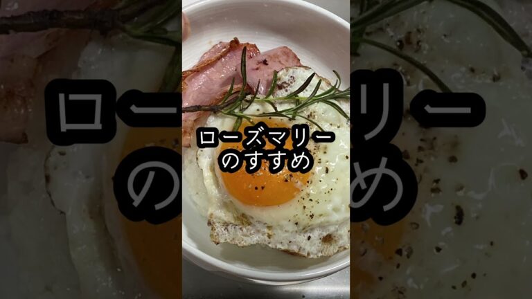手抜き朝飯#shorts #ローズマリー #ズボラ飯 #レシピ #簡単#ハムエッグ #朝食