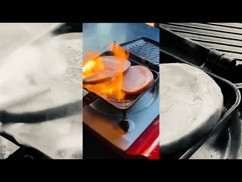 ホットサンドメーカーレシピ【厚切りハム&チーズ】焼いて食べた #shorts