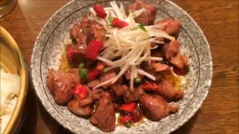砂肝にんにく醤油焼き（居酒屋料理）