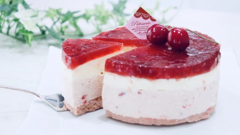 イチゴ不使用！ストロベリームースチーズケーキ How to make strawberry mousse cheesecake