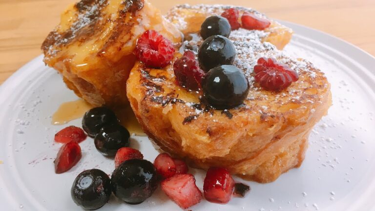 家カフェ♪フランスパンでフレンチトースト｜French toast