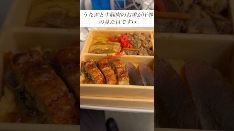 【#出張飯】東海道新幹線🚄品川駅で購入した新作四季彩駅弁が豪華過ぎた😋🍱 #駅弁 #ランチ #bento  #癒しのグルメ