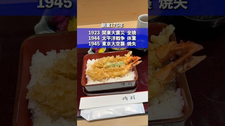 創業175年あの徳川家や伊藤博文も愛した天ぷら