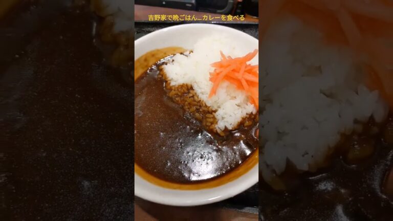 吉野家で晩ごはん#shorts#カレー