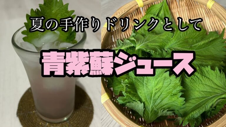【青しそジュース】　簡単健康飲料　砂糖不使用毎日一杯さわやかドリンク