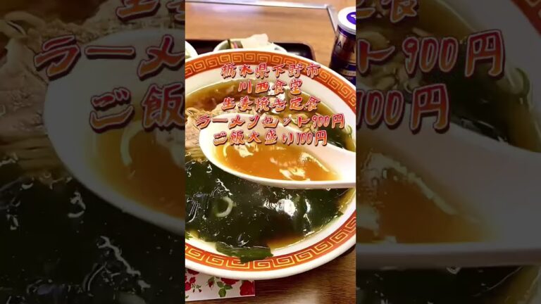 【コスパ】腹一杯になるいい大衆食堂！【栃木県下野市】川西食堂【栃木グルメ】#shorts