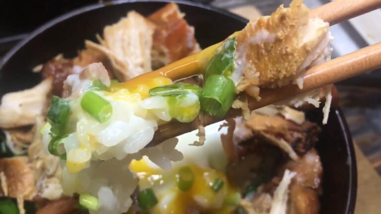 【おすすめ圧力鍋レシピ】鶏肉の角煮風煮込み炙り丼 - Japanese Chicken Rice Bowl [Pressure cooker recipe]