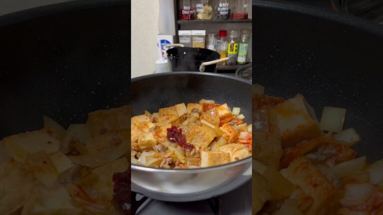 豆腐ともやしニラ炒め #satisfying #yummy #shortsvideo