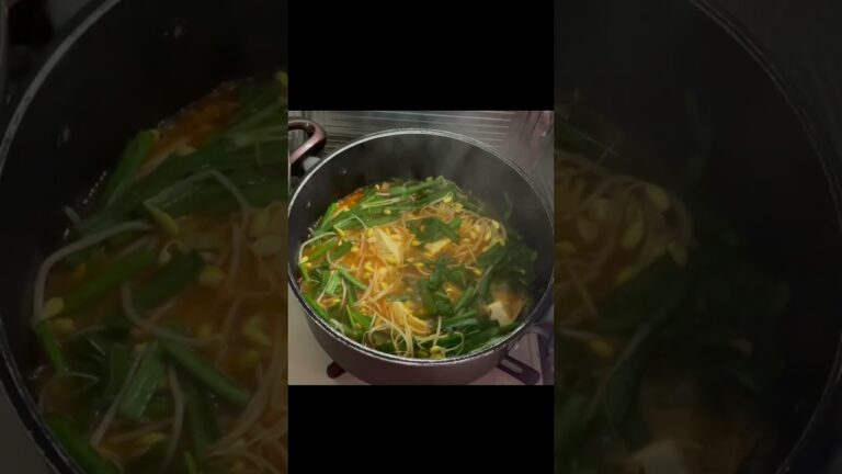 【韓国風チゲスープ・ユッケ風マグロ丼】#shorts #晩ご飯#韓国料理#スープ#どんぶり#飯テロ#のりママ