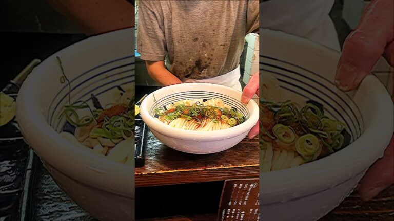 伝説の讃岐うどん店「梅田はがくれ」の意思を受け継ぐ生じょうゆうどん【江戸堀・木田讃岐うどん】#Shorts Legendary Sanuki Udon