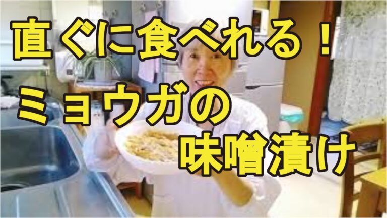 【ミョウガの味噌漬け】簡単に漬けれて、数時間で食べれる茗荷レシピ