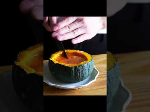 材料4つ！カボチャまるごとプリン作り方🎃【卵、生クリームなし】
