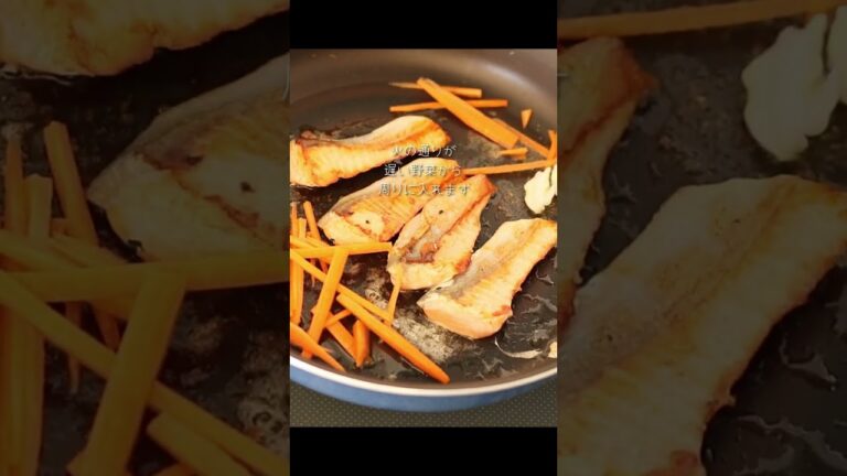 2才が好きな魚メニュー「鮭のちゃんちゃん焼き」 #shorts