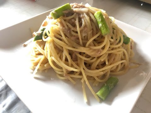 シーチキンパスタの作り方、フライパン一つで10分で超簡単にできちゃいま！