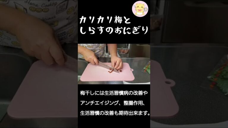 カルシウムたっぷり【カリカリ梅としらすのおにぎり】　#shorts