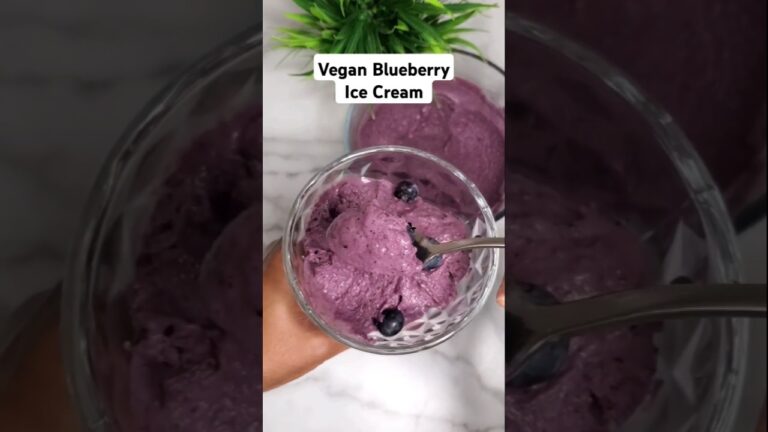 Blueberry Ice cream🍦💜 No machine, no dairy — just pure plant-based goodness!