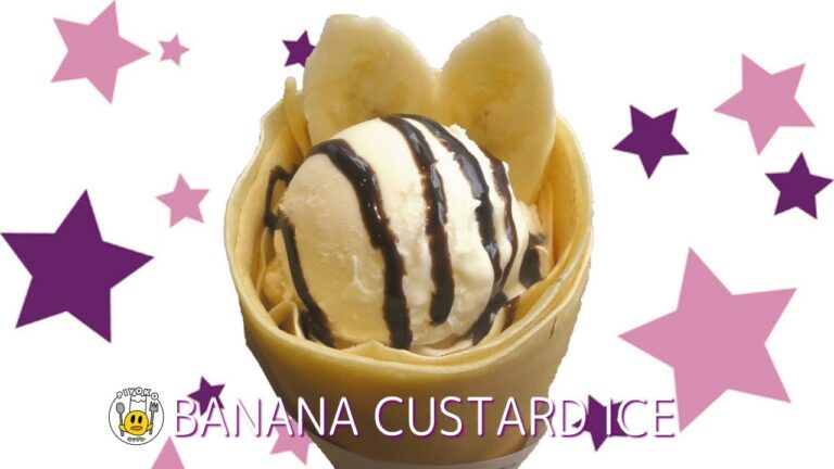 450円で高級感のある！バナナカスタードアイスを最後まで楽しめるクレープです。