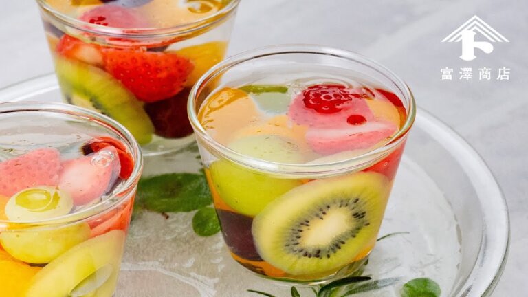 こんにゃくゼリーの素でヘルシー&簡単！フルーツゼリー /お菓子のレシピ