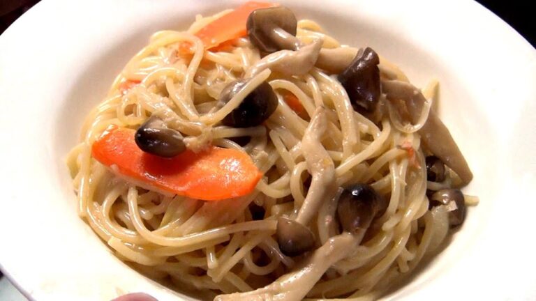カニときのこのクリームスパゲティの作り方